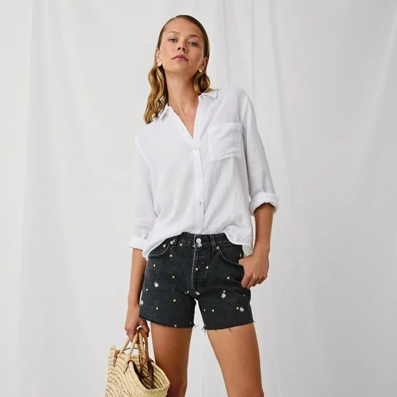 Rails Ellis Button Up Shirt, White, S - Picture 3 of 13